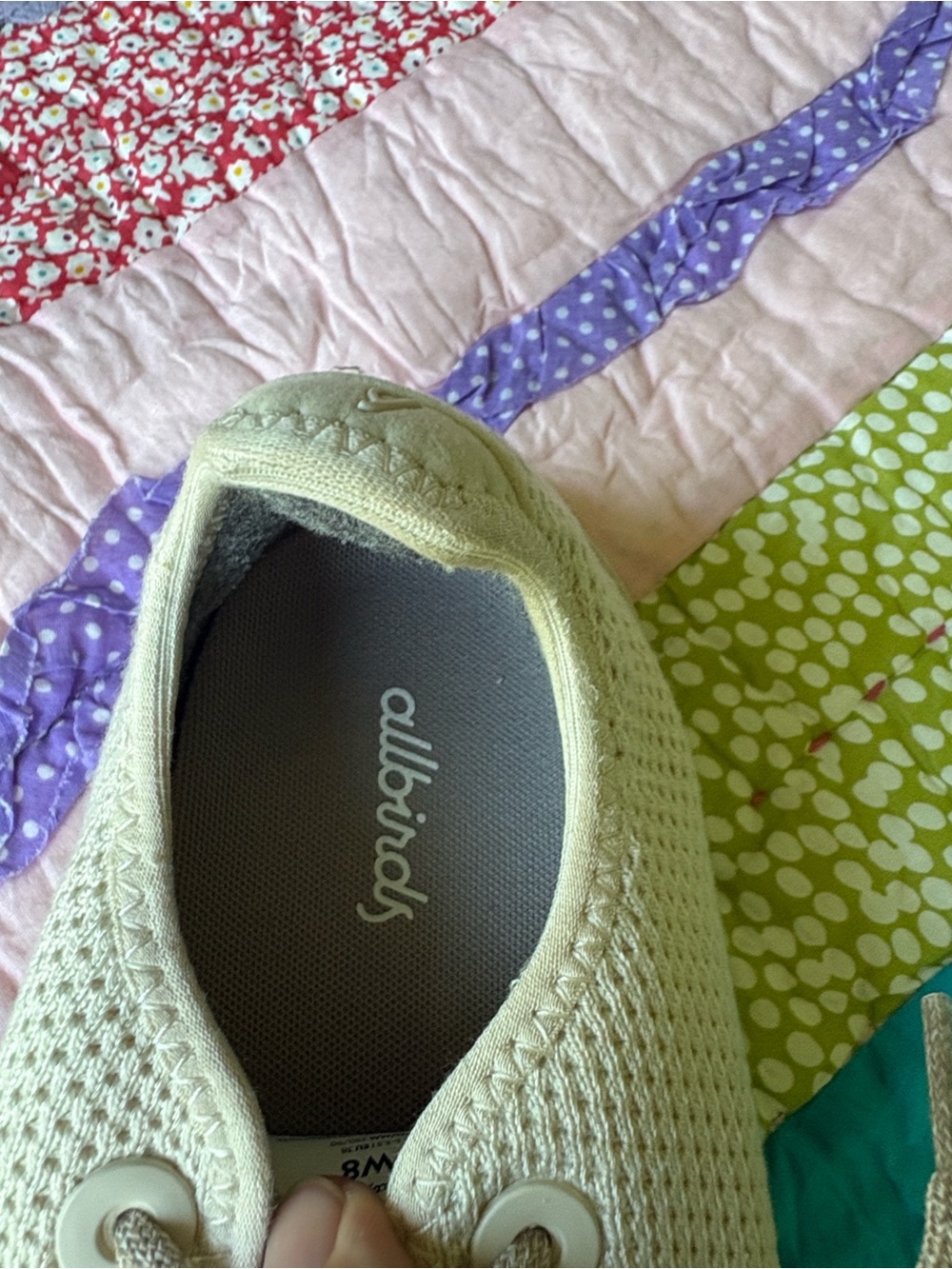 Allbirds Tree Runner Beige Knit Sneaker Womens Sz8 - Picture 4 of 6